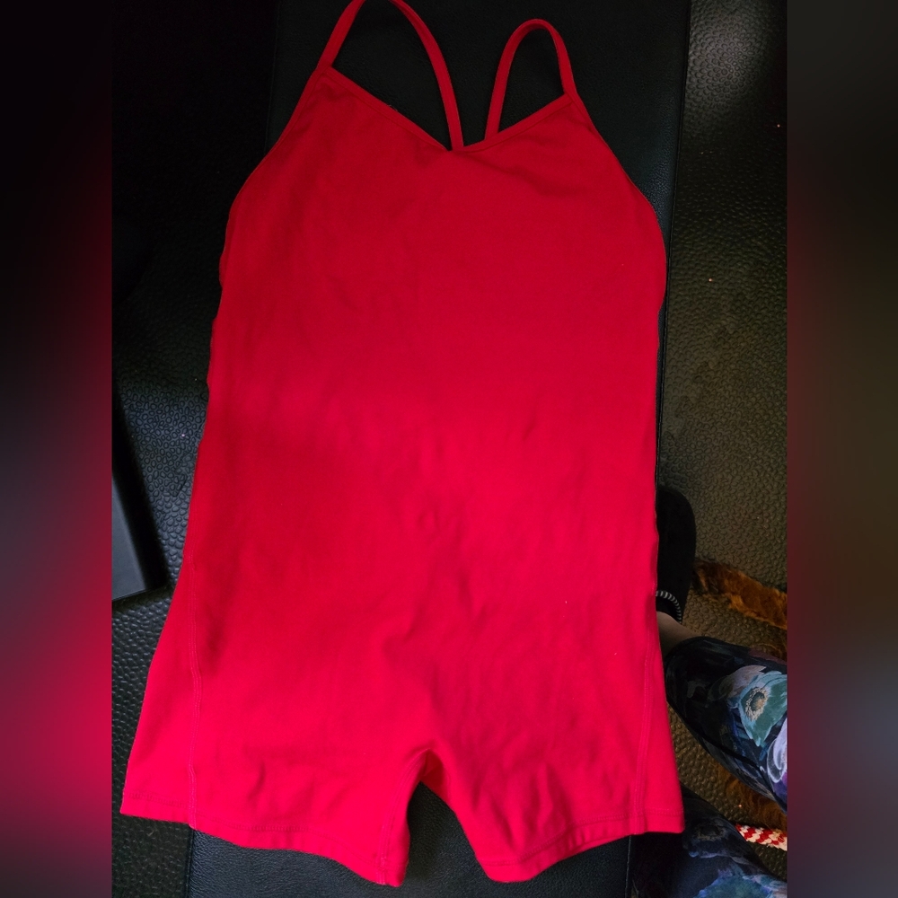 TYC Vibrant Red Shorts Bodysuit